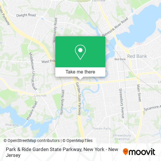 Mapa de Park & Ride Garden State Parkway