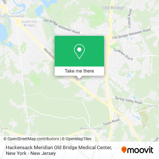 Hackensack Meridian Old Bridge Medical Center map