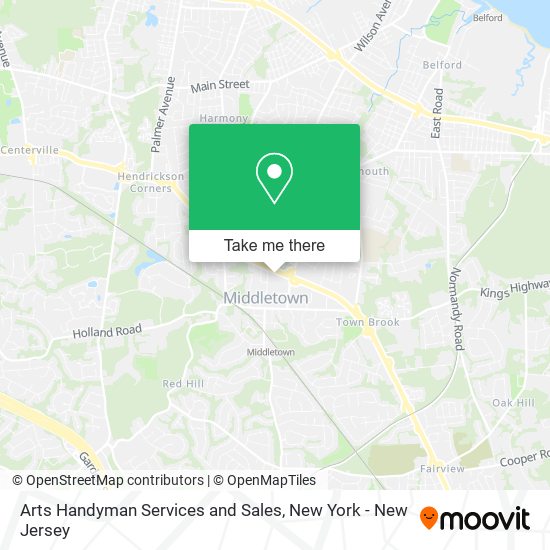 Arts Handyman Services and Sales map