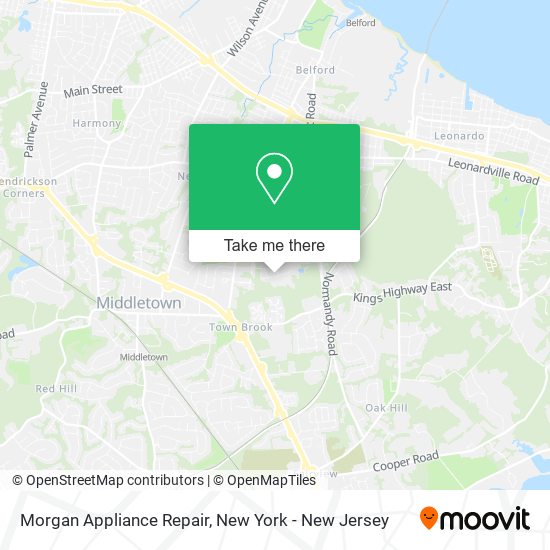 Morgan Appliance Repair map
