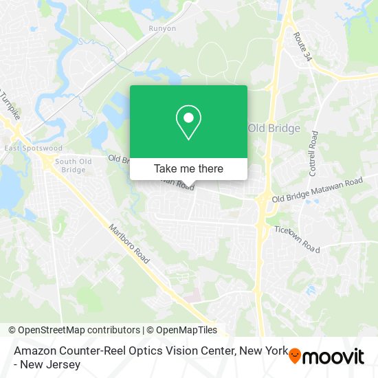 Amazon Counter-Reel Optics Vision Center map
