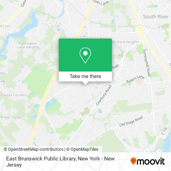 East Brunswick Public Library map