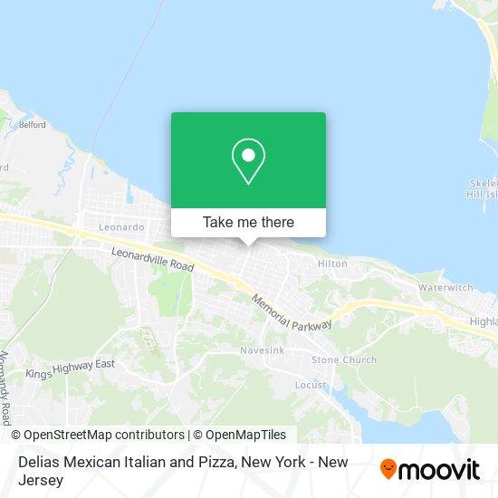 Delias Mexican Italian and Pizza map