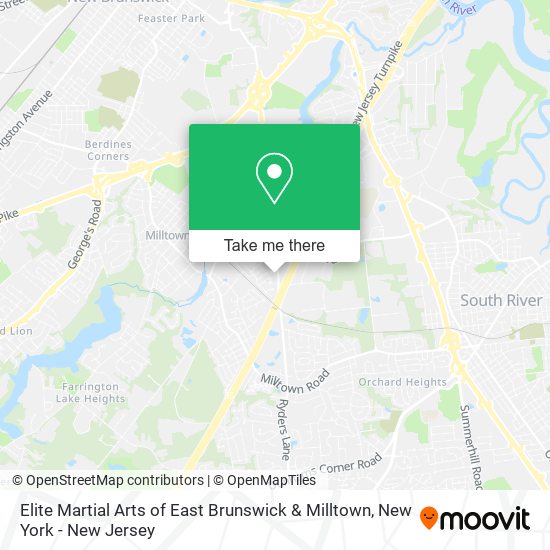 Elite Martial Arts of East Brunswick & Milltown map