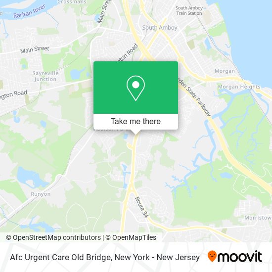 Mapa de Afc Urgent Care Old Bridge