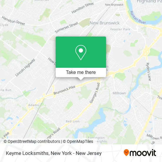 Keyme Locksmiths map
