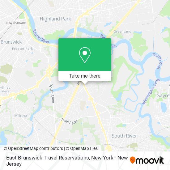 Mapa de East Brunswick Travel Reservations