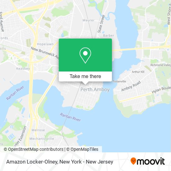Amazon Locker-Olney map