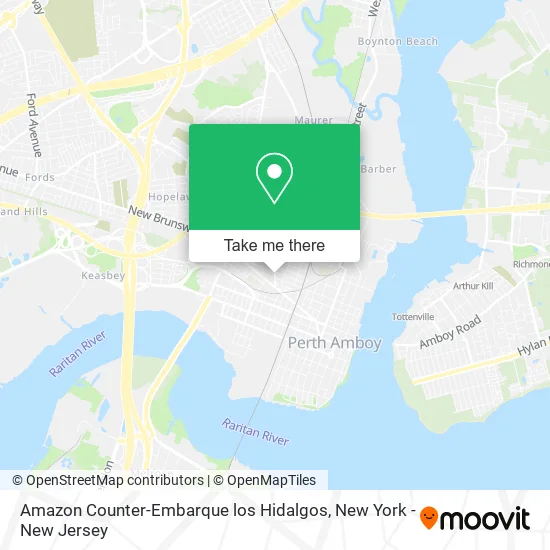Amazon Counter-Embarque los Hidalgos map