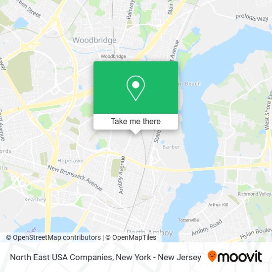 North East USA Companies map