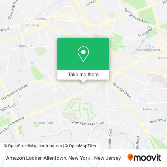 Amazon Locker-Allentown map