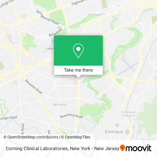 Corning Clinical Laboratories map
