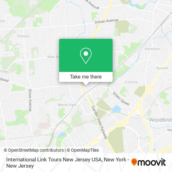 International Link Tours New Jersey USA map