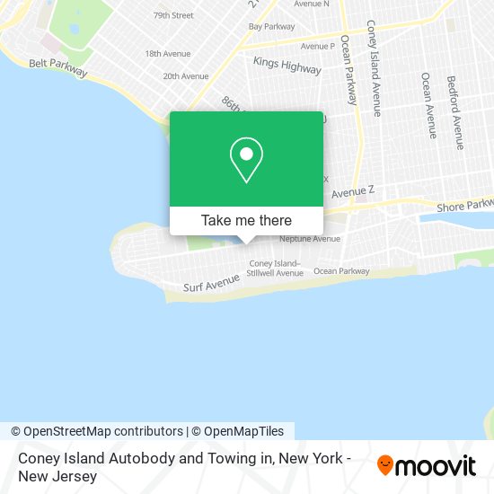 Coney Island Autobody and Towing in map