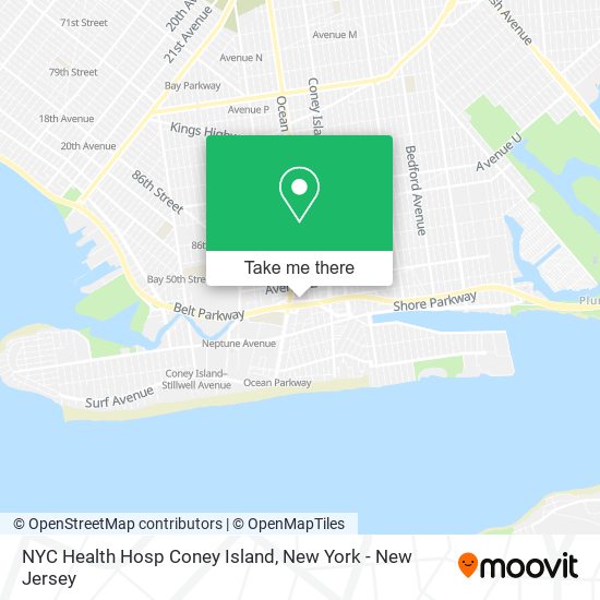 Mapa de NYC Health Hosp Coney Island