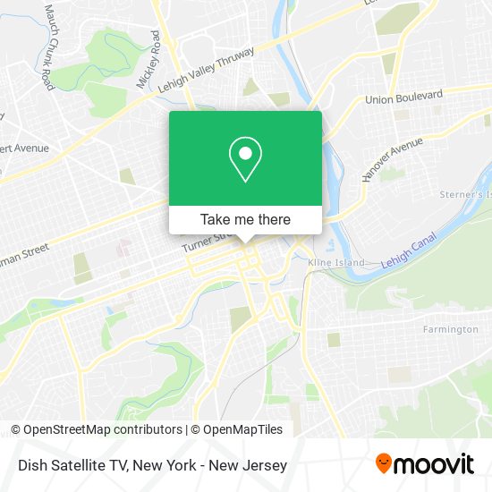 Mapa de Dish Satellite TV