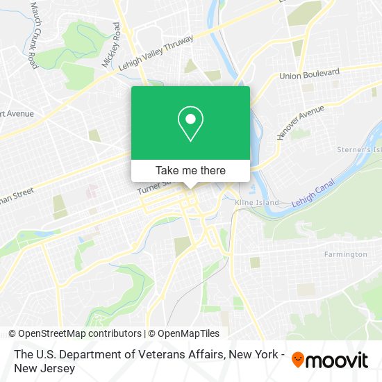 The U.S. Department of Veterans Affairs map