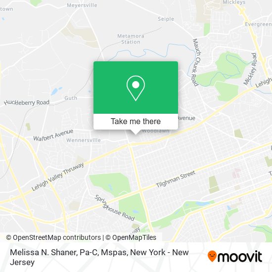 Melissa N. Shaner, Pa-C, Mspas map