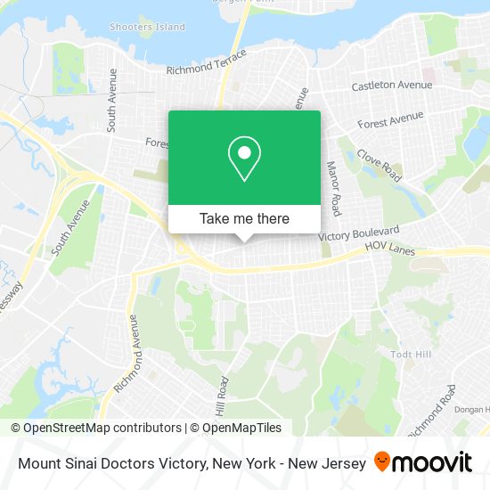 Mount Sinai Doctors Victory map