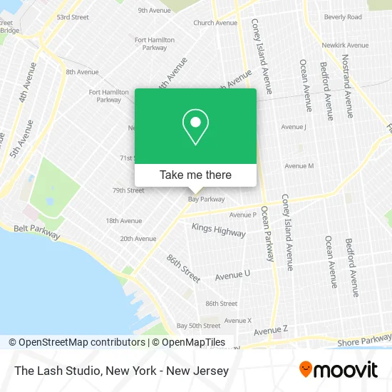 The Lash Studio map