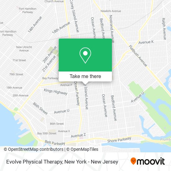 Evolve Physical Therapy map