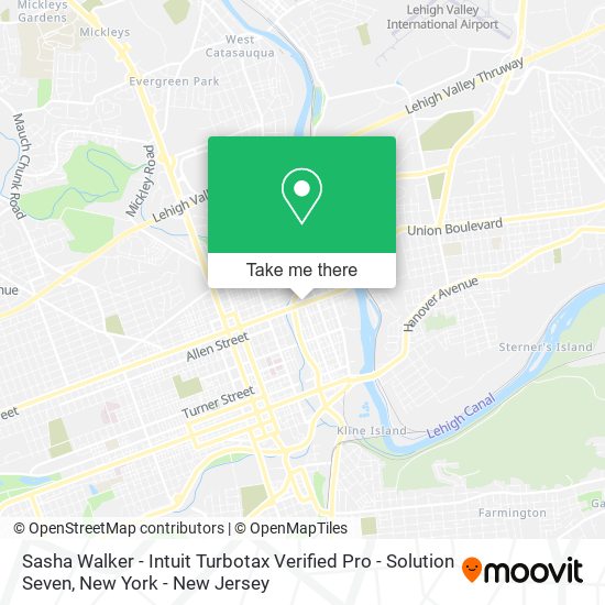 Mapa de Sasha Walker - Intuit Turbotax Verified Pro - Solution Seven