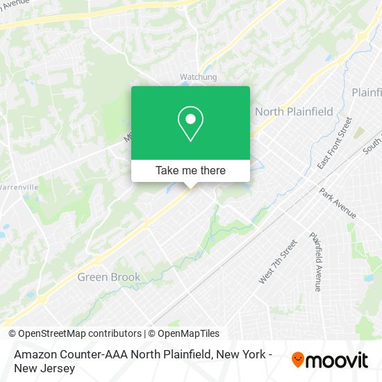 Amazon Counter-AAA North Plainfield map