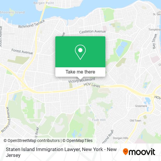 Mapa de Staten Island Immigration Lawyer