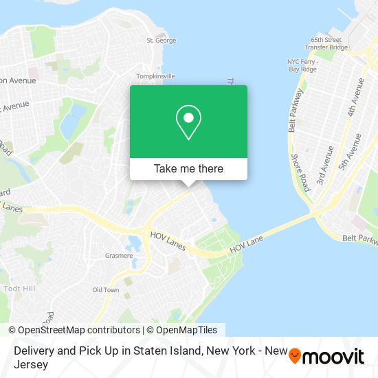 Delivery and Pick Up in Staten Island map
