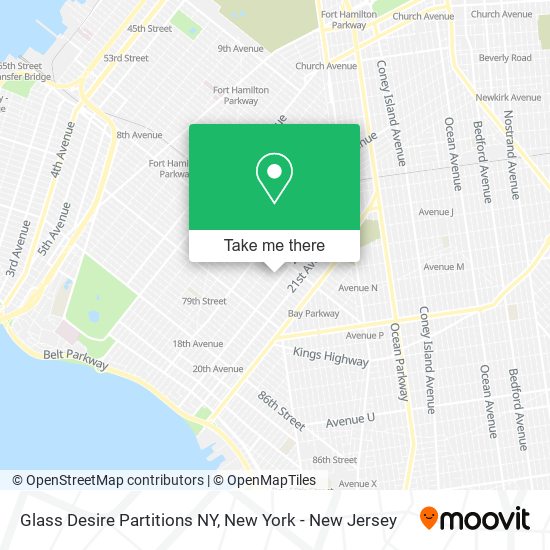 Mapa de Glass Desire Partitions NY