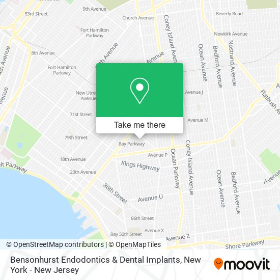 Mapa de Bensonhurst Endodontics & Dental Implants