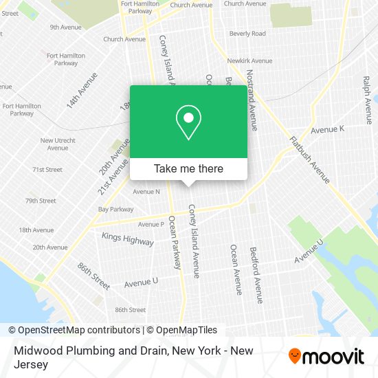 Midwood Plumbing and Drain map