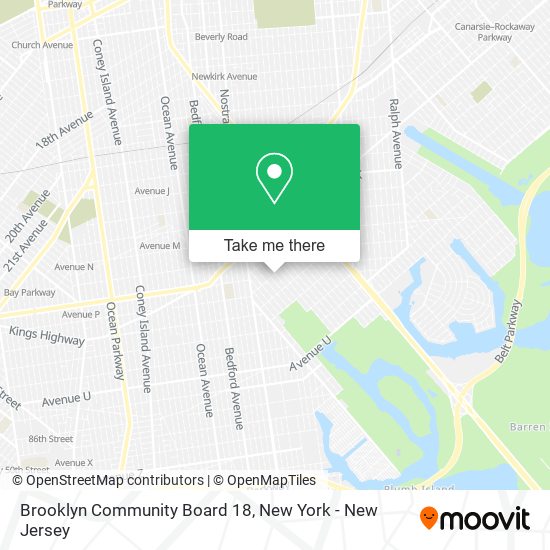 Mapa de Brooklyn Community Board 18