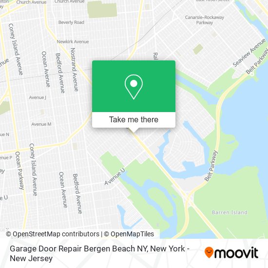 Garage Door Repair Bergen Beach NY map