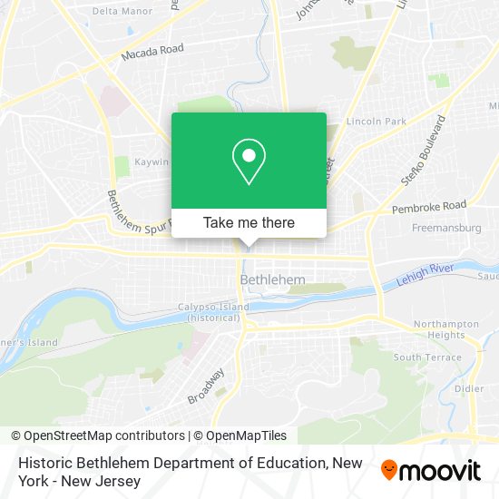 Historic Bethlehem Department of Education map