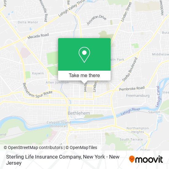 Sterling Life Insurance Company map