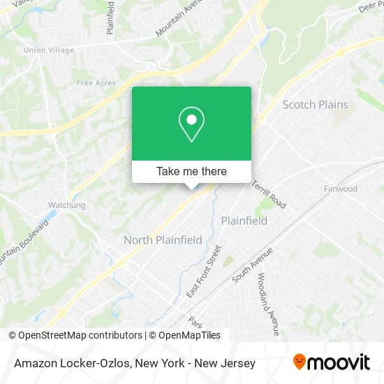 Amazon Locker-Ozlos map