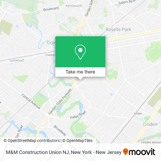 M&M Construction Union NJ map