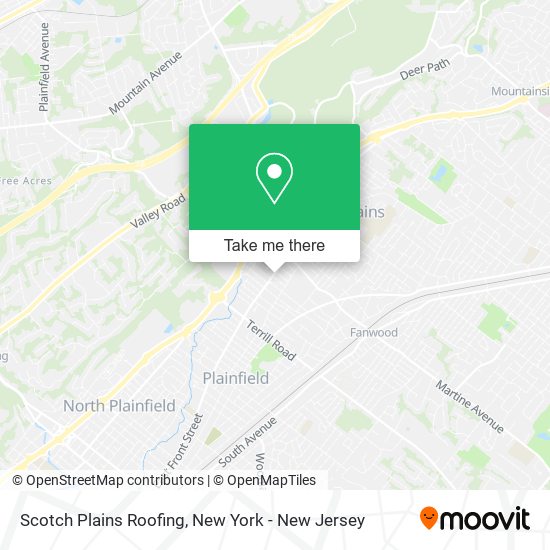 Mapa de Scotch Plains Roofing