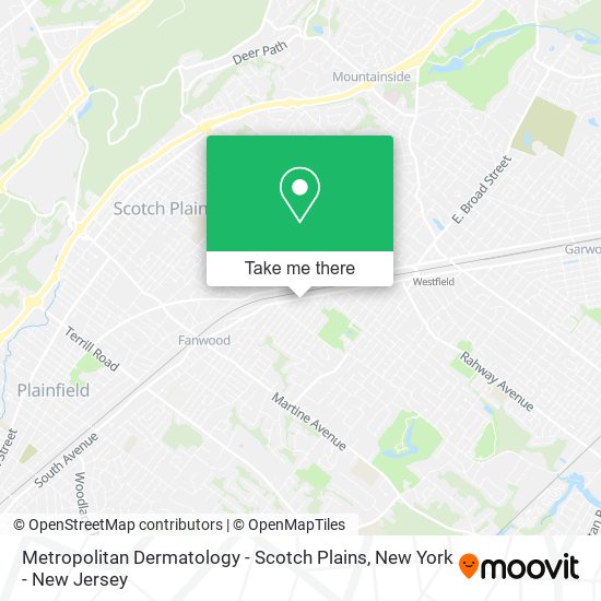 Mapa de Metropolitan Dermatology - Scotch Plains