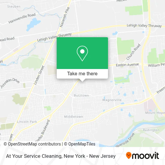 At Your Service Cleaning map