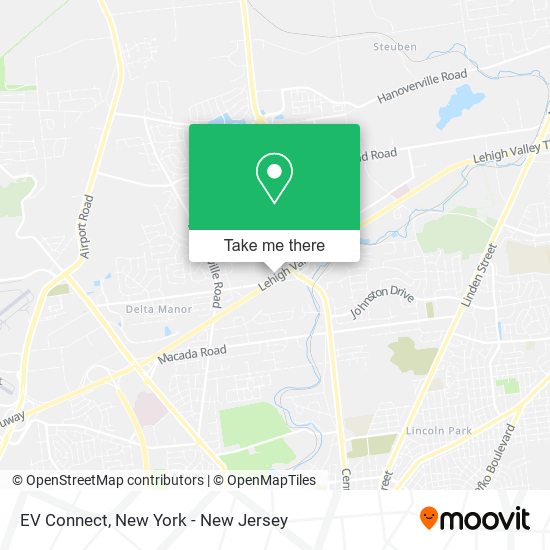 EV Connect map