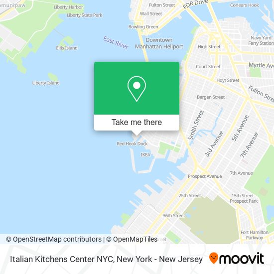 Italian Kitchens Center NYC map