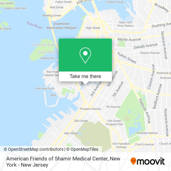 Mapa de American Friends of Shamir Medical Center