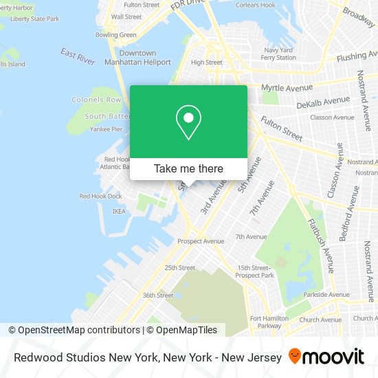 Mapa de Redwood Studios New York