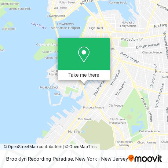 Brooklyn Recording Paradise map