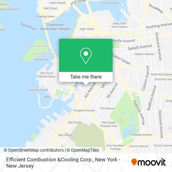 Mapa de Efficient Combustion &Cooling Corp.