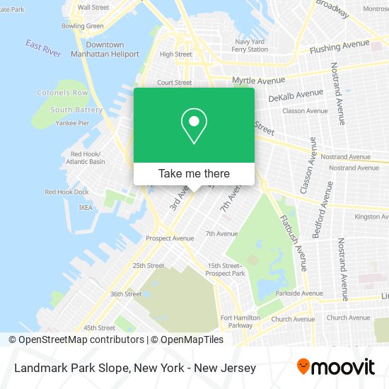 Landmark Park Slope map