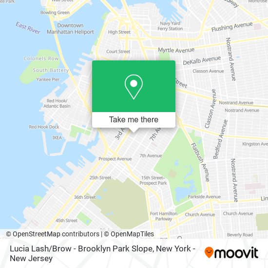 Lucia Lash / Brow - Brooklyn Park Slope map