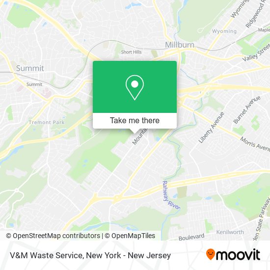 V&M Waste Service map